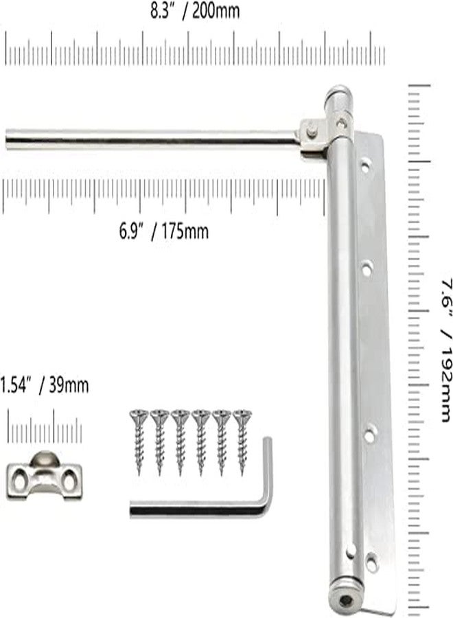 Rexmon Spring Door Closers for Light Weight Door, Residential/Commercial Purpose with Fitting Set (Color Silver) 1 Pcs - Image 2